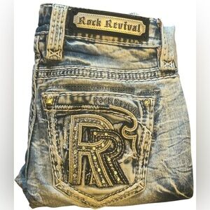 Rock Revival Light Blue Jeans Size 23/31 Worn Once
